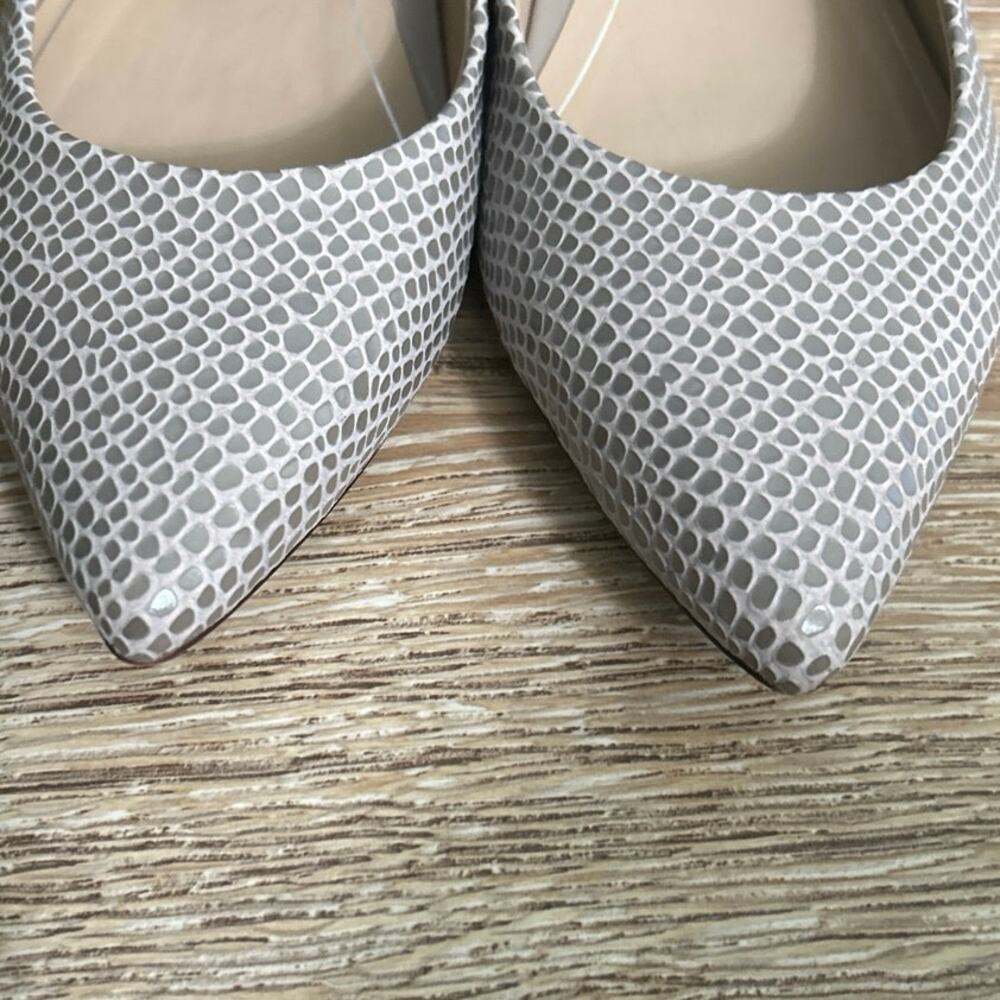 Vionic Lena Lizard Embossed Pointed Toe Flats Tau… - image 3